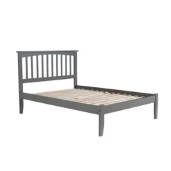 Mission Full Platform Bed With Open Foot Board In Grey - Full -Bed Frame Shop f835b29b e7f3 4a2b ab76 31b3033d4dba