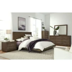 Carbon Loft Carnegie Beveled Glass Mirror In Dark Pine - Brown - Brown -Bed Frame Shop fa04b1be c16f 40af b185 6d1042f8f186