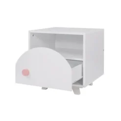 Nestfair Wooden Nightstand End Table With Drawer And Open Storage - Grey -Bed Frame Shop fa416be2 eea8 4996 894f 007e7b69bf5e