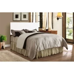 Faux Leather Adjustable Height Headboard - White - Full -Bed Frame Shop fa473931 1975 41b3 a2f8 8e1397c09169