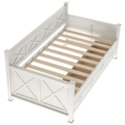 Nestfair Twin Size Daybed With 2 Large Drawers - White -Bed Frame Shop fa9bcb6b 0b95 470b a12e 71ad5b1e48e2
