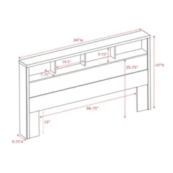Prepac Hudson Washed Black Headboard - Queen -Bed Frame Shop fa9e65c9 f5f4 4423 8d6f bf831fd81720