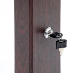 Fashion Simple Jewelry Storage Mirror Cabinet With LED Light - N/A - Brown -Bed Frame Shop face769e fc1b 48a3 972b 9f39b311c7ba