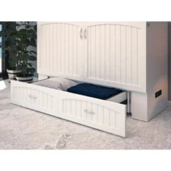 AFI Southampton Murphy Bed Chest With Built-In Charging Station - White - Twin XL -Bed Frame Shop fb572f92 3ff9 44c5 ad3a 97e6d0f6fa77