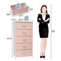 5 Drawers Vertical Dresser Storage Tower Organizer Unit For Bedroom - Black - 5-drawer -Bed Frame Shop fba239fb 7612 42fc 999f 037ef63fffe2