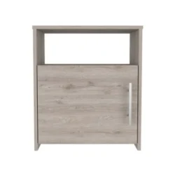 FM Furniture Bristol Nightstand With Cabinet And Open Shelf - Light Gray -Bed Frame Shop fbbab2bb 320d 4871 8079 5cc9707a798f