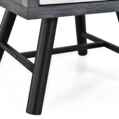 Burgoyne Mid-Century Modern Nightstand By Christopher Knight Home - Sonoma Gray Oak + Black -Bed Frame Shop fc0e15aa e418 4061 a3d8 0c545d9264b9