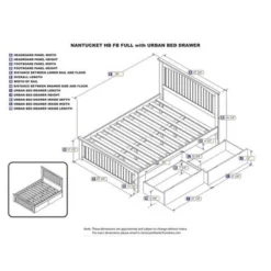 Nantucket Full Platform Bed With Footboard And Bed Drawers In White - Full -Bed Frame Shop fc20f7af df19 466b a84d 7b84c4367066