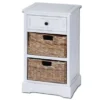 Ariana Off White Solid Wood 3-drawer Storage Side Table Nightstand - Off-White - 3-drawer