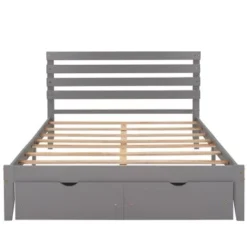 Nestfair Queen Size Platform Bed With Drawers - Grey -Bed Frame Shop fca499f1 45c5 4728 88eb ce5cbc56b53e