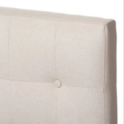 Modern Beige Fabric Platform Bed By Baxton Studio - Full Size Bed-Beige -Bed Frame Shop fca4b098 bc77 44c9 ac9b b190fea049d1