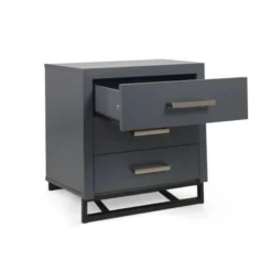 Beeson 2 Piece 5 Drawer Dresser And Nightstand Bedroom Set By Christopher Knight Home - Charcoal Gray/Black -Bed Frame Shop fd555423 e7a9 456a 8b70 1c5b696e61ed