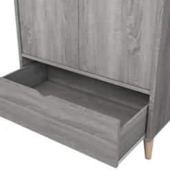DH BASIC Minimalist Mid-Century Modern Distressed Grey 1-Drawer Wardrobe Armoire By Denhour - Grey -Bed Frame Shop fdc37ade a7e1 4f89 b9d1 1884309803cd
