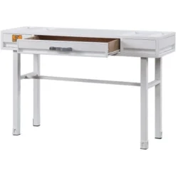 One Drawer Metal Frame Vanity Desk - Gunmetal -Bed Frame Shop fdd57098 4aea 4845 890b 4ed31329347e