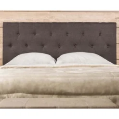 Perdella Contemporary Grey Fabric Tufted Low Profile 2-Piece Platform Bed With Nightstand Set By Furniture Of America - Eastern King -Bed Frame Shop fe95f33c 9a2b 4632 92cb 42c6b6af3bf5