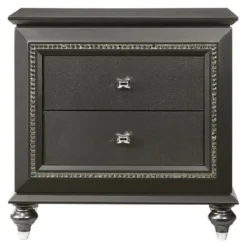 Silver Orchid Brockwell Metallic Gray Nightstand - 2-drawer -Bed Frame Shop fef26dc7 5a91 4982 892f 709cc5ae388b