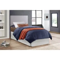 Faux Leather Adjustable Height Headboard - Grey - Full -Bed Frame Shop fef9fe02 9521 443e baaf c4d5afd35ed5