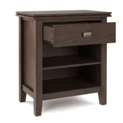 WYNDENHALL Stratford SOLID WOOD 24 Inch Wide Transitional Bedside Nightstand Table - Russet Brown -Bed Frame Shop ff9dfe14 b773 4690 90f1 4136a541bc1b